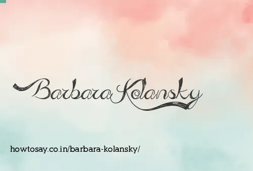 Barbara Kolansky