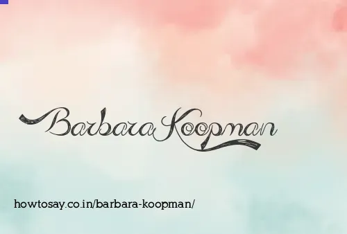 Barbara Koopman