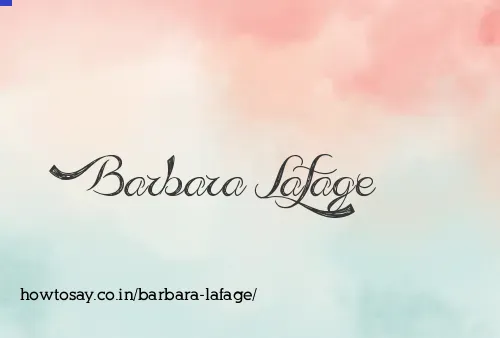 Barbara Lafage