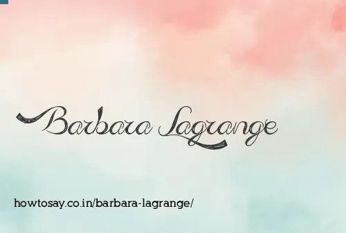 Barbara Lagrange