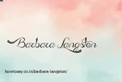 Barbara Langston