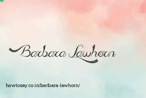 Barbara Lawhorn