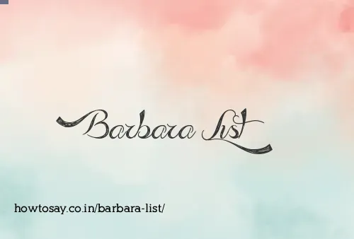 Barbara List