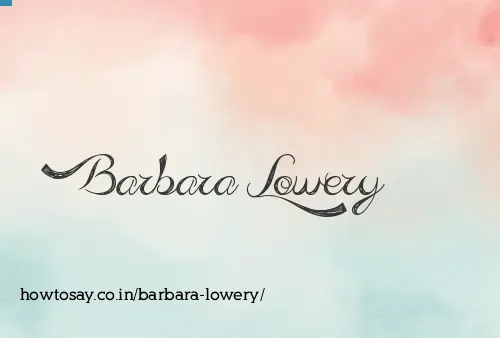 Barbara Lowery