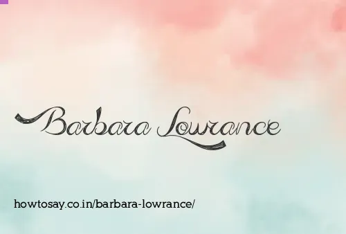 Barbara Lowrance