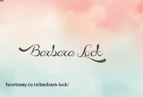 Barbara Luck