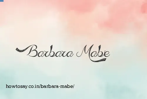 Barbara Mabe