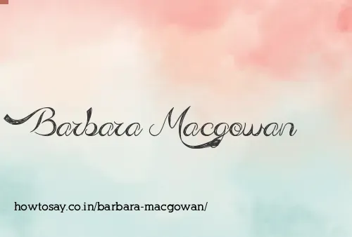 Barbara Macgowan