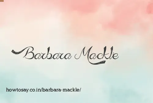 Barbara Mackle