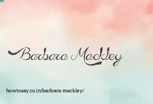 Barbara Mackley
