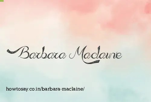 Barbara Maclaine
