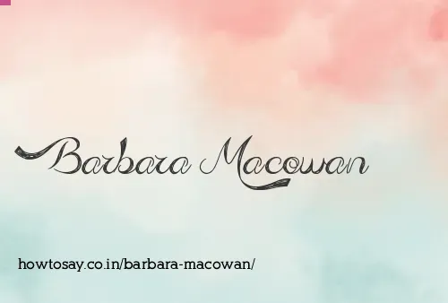 Barbara Macowan