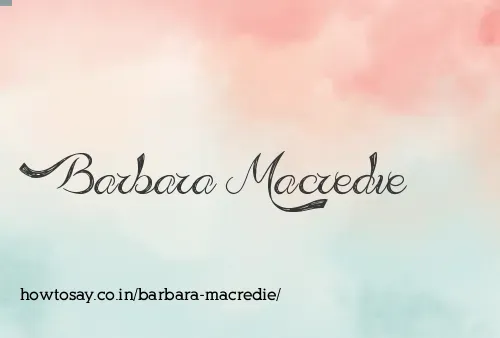Barbara Macredie