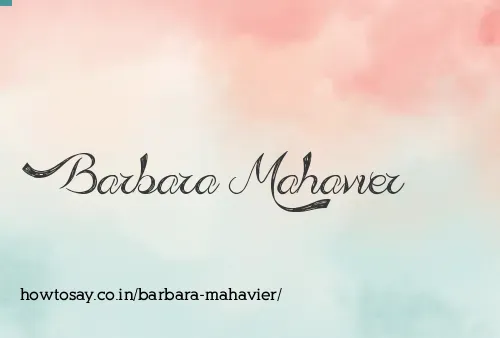 Barbara Mahavier