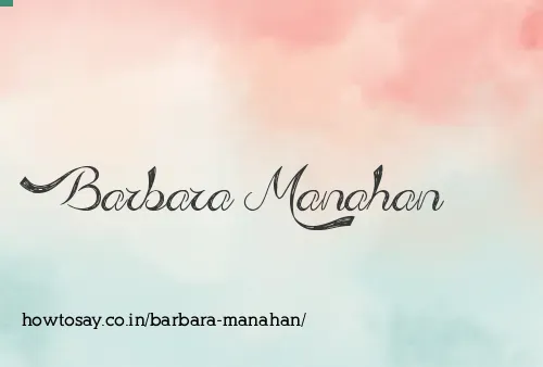 Barbara Manahan