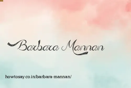 Barbara Mannan