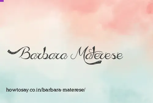 Barbara Materese