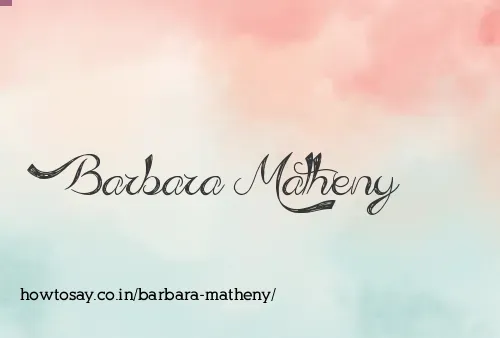 Barbara Matheny
