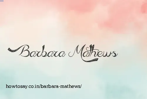 Barbara Mathews