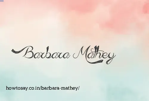 Barbara Mathey