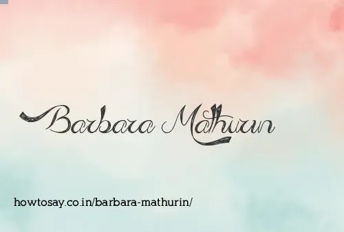 Barbara Mathurin