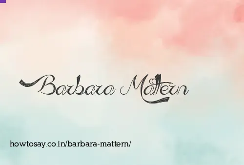 Barbara Mattern