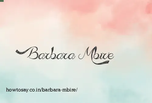 Barbara Mbire