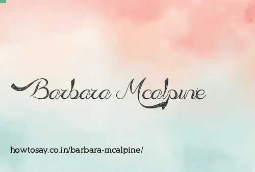 Barbara Mcalpine