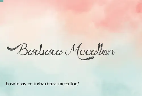 Barbara Mccallon