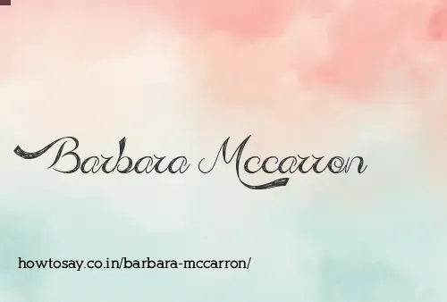 Barbara Mccarron