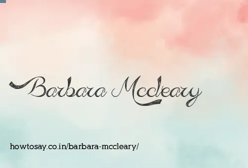 Barbara Mccleary
