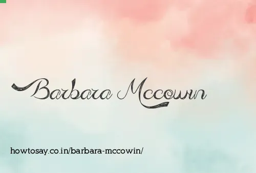 Barbara Mccowin