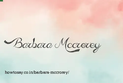 Barbara Mccrorey