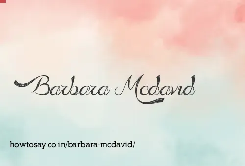 Barbara Mcdavid