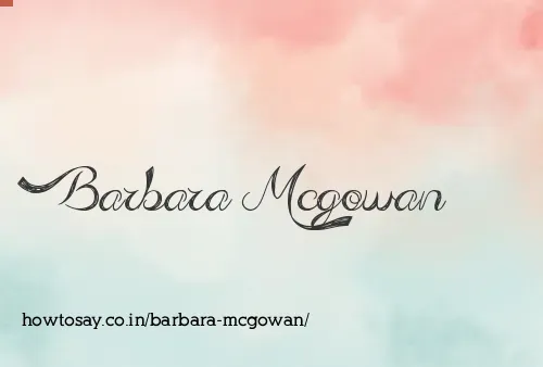 Barbara Mcgowan