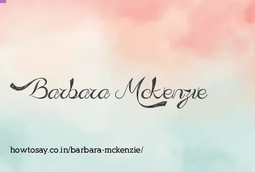 Barbara Mckenzie