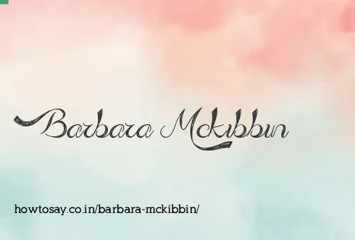 Barbara Mckibbin