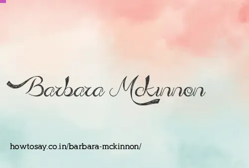 Barbara Mckinnon