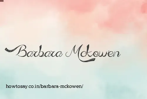 Barbara Mckowen