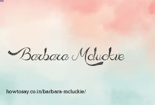 Barbara Mcluckie
