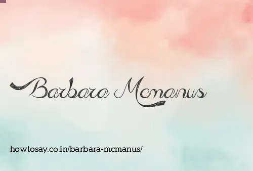 Barbara Mcmanus