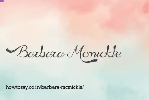 Barbara Mcmickle