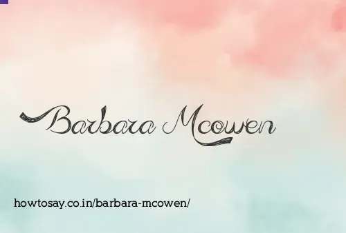 Barbara Mcowen