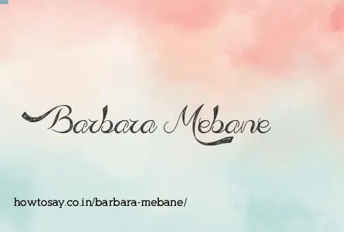 Barbara Mebane