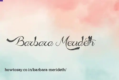 Barbara Merideth
