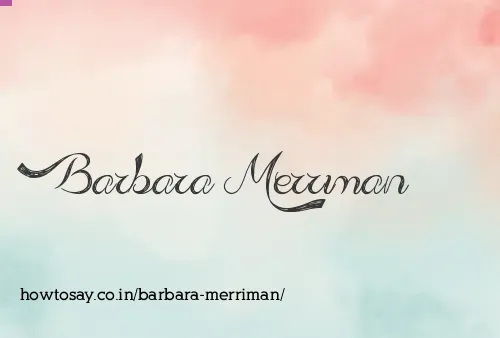 Barbara Merriman