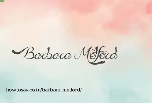Barbara Metford