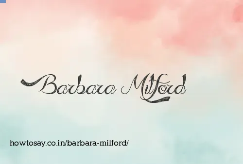 Barbara Milford