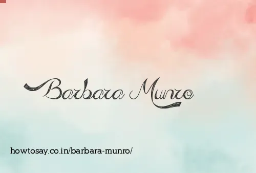 Barbara Munro