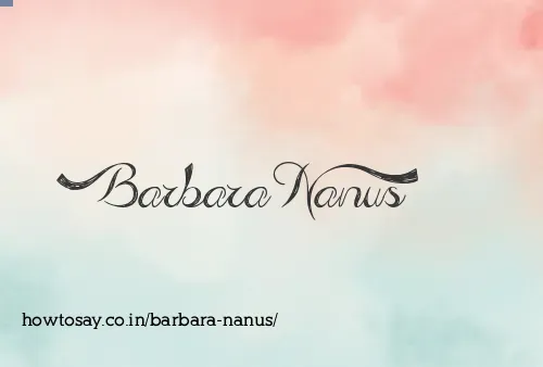 Barbara Nanus